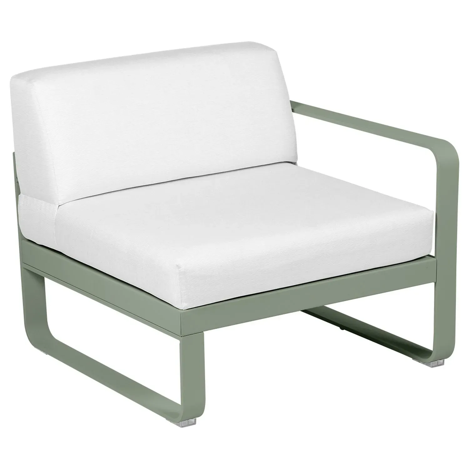 Fermob Fauteuil modulable droite BELLEVIE - 82 cactus mat - blanc grisé