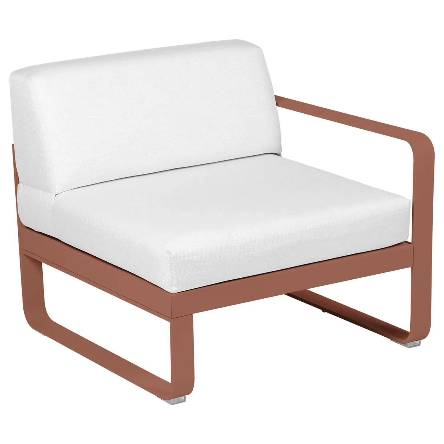 Fermob Fauteuil modulable droite BELLEVIE - 20 ocre rouge - blanc grisé