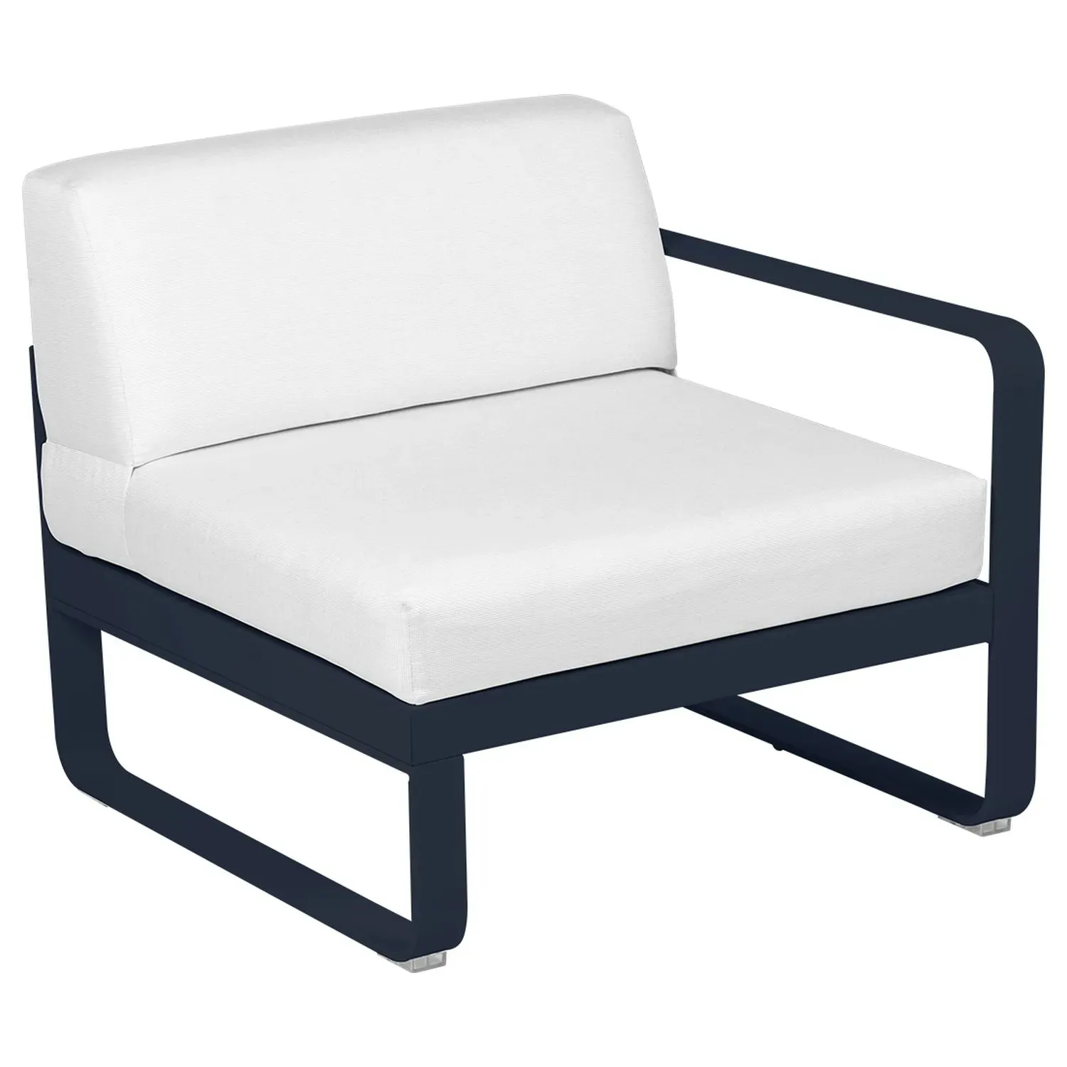 Fermob Fauteuil modulable droite BELLEVIE - 92 bleu abysse - blanc grisé