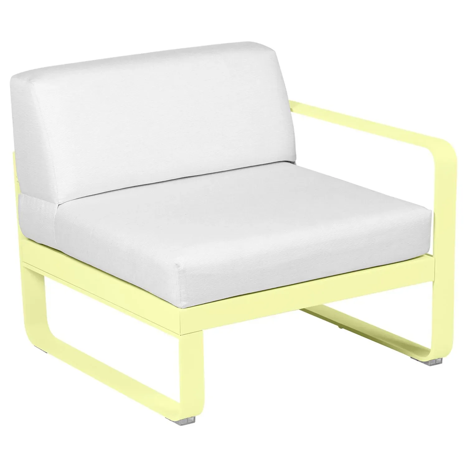 Fermob Fauteuil modulable droite BELLEVIE - A6 citron givré - blanc grisé