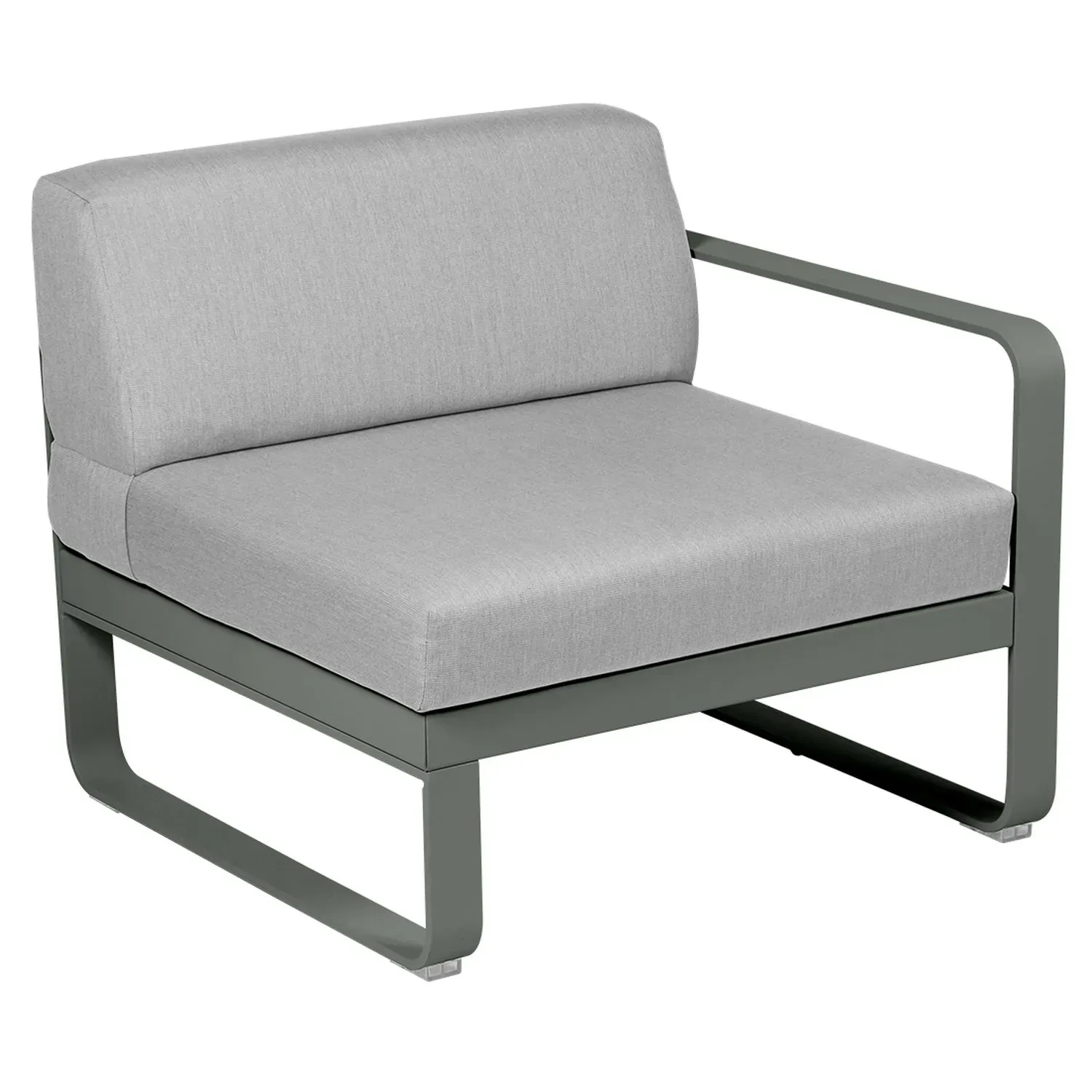 Fermob Fauteuil modulable droite BELLEVIE - 48 romarin mat - gris flanelle