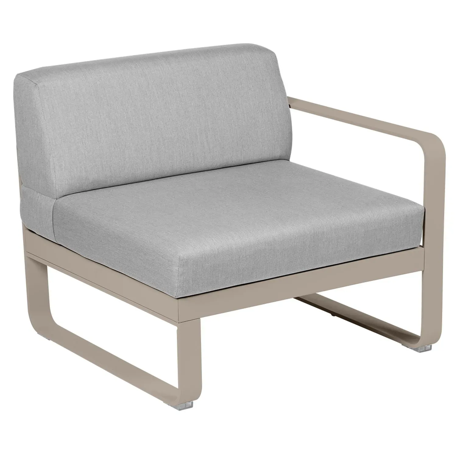 Fermob Fauteuil modulable droite BELLEVIE - 14 muscade - gris flanelle