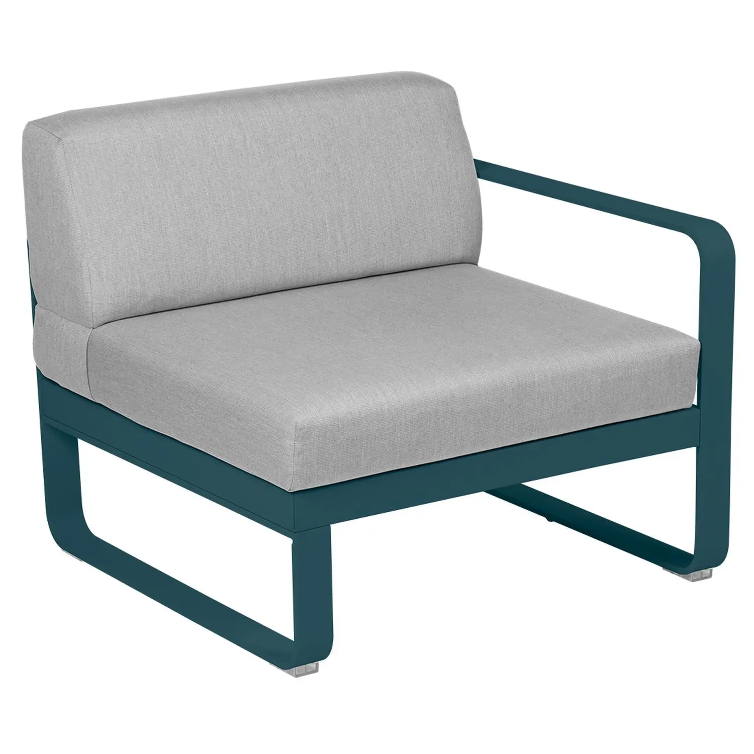 Fermob Fauteuil modulable droite BELLEVIE - 21 bleu acapulco - gris flanelle