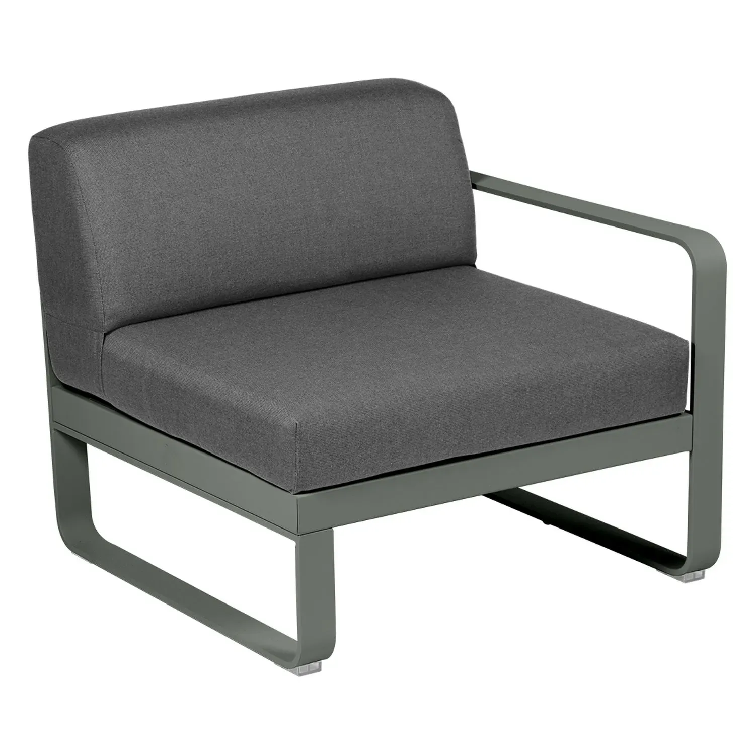 Fermob Fauteuil modulable droite BELLEVIE - 48 romarin mat - gris graphite