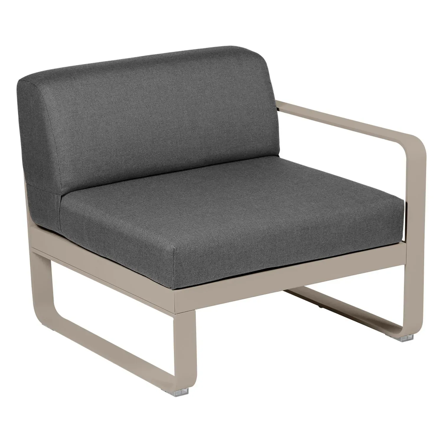 Fermob Fauteuil modulable droite BELLEVIE - 14 muscade - gris graphite