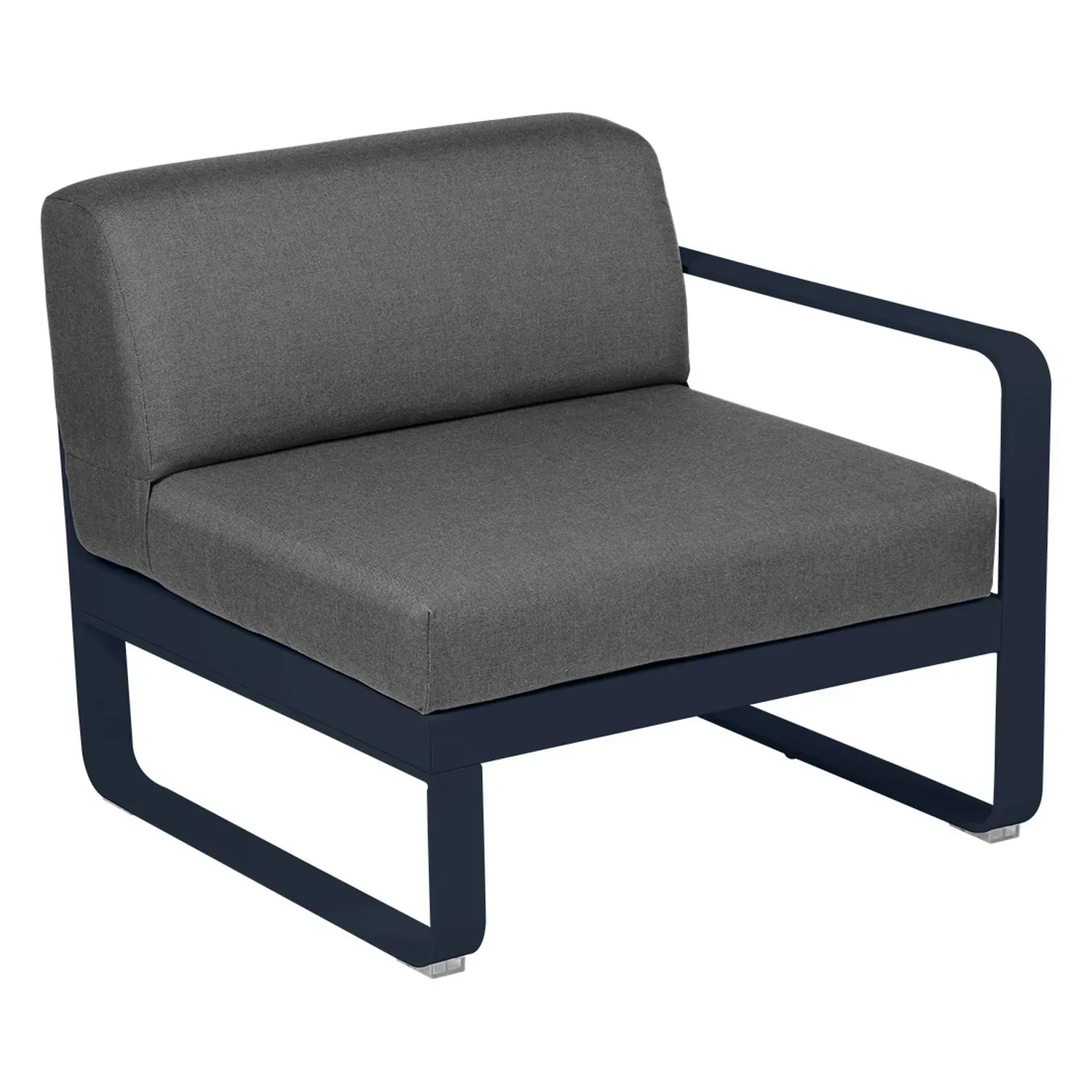 Fermob Fauteuil modulable droite BELLEVIE - 92 bleu abysse - gris graphite