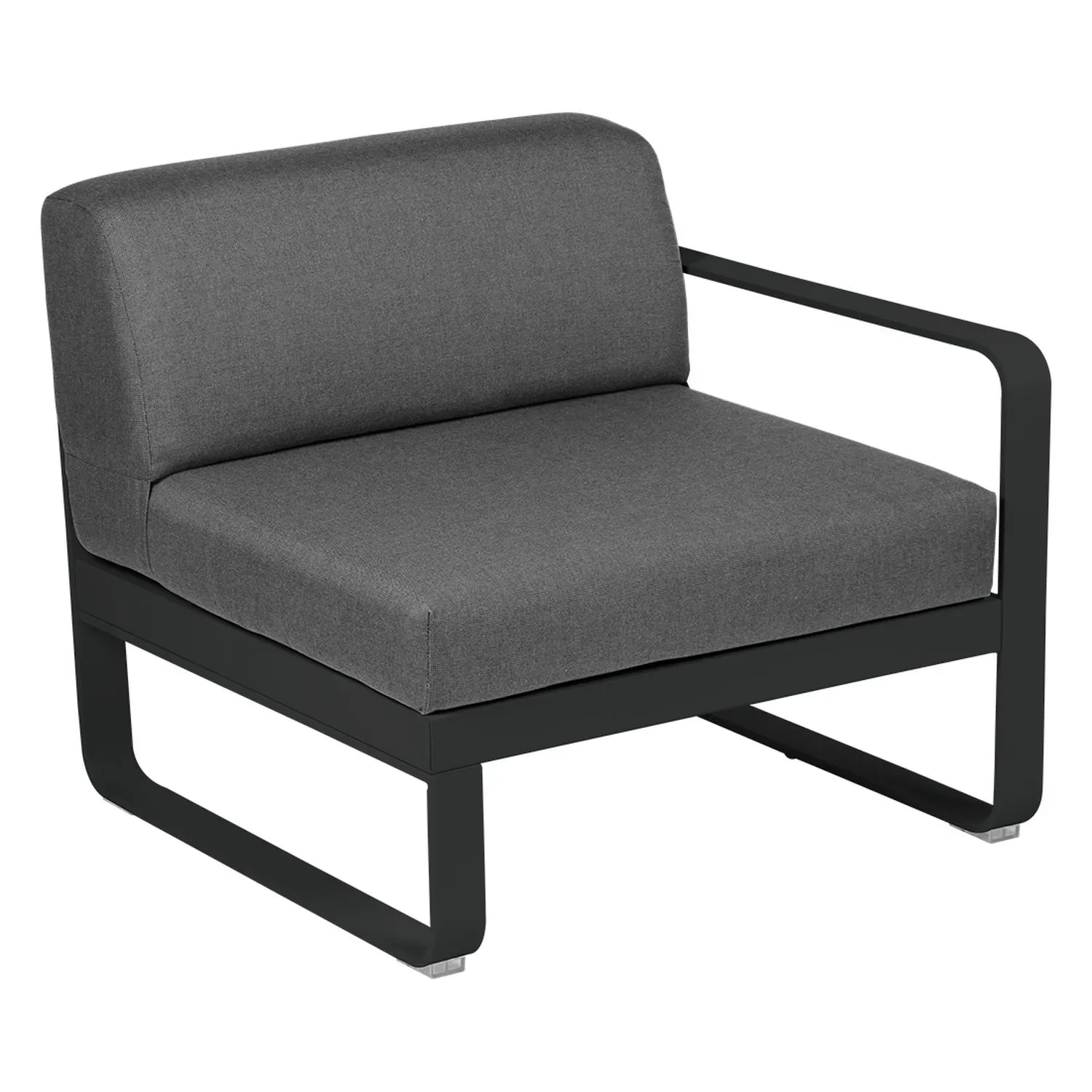 Fermob Fauteuil modulable droite BELLEVIE - 42 réglisse - gris graphite