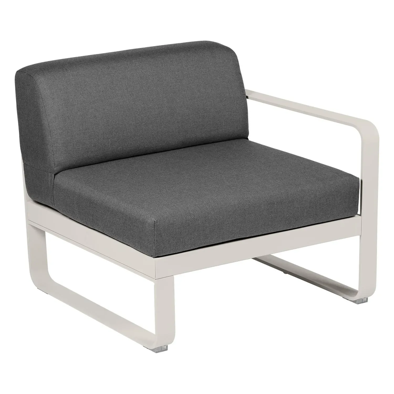 Fermob Fauteuil modulable droite BELLEVIE - A5 gris argile - gris graphite