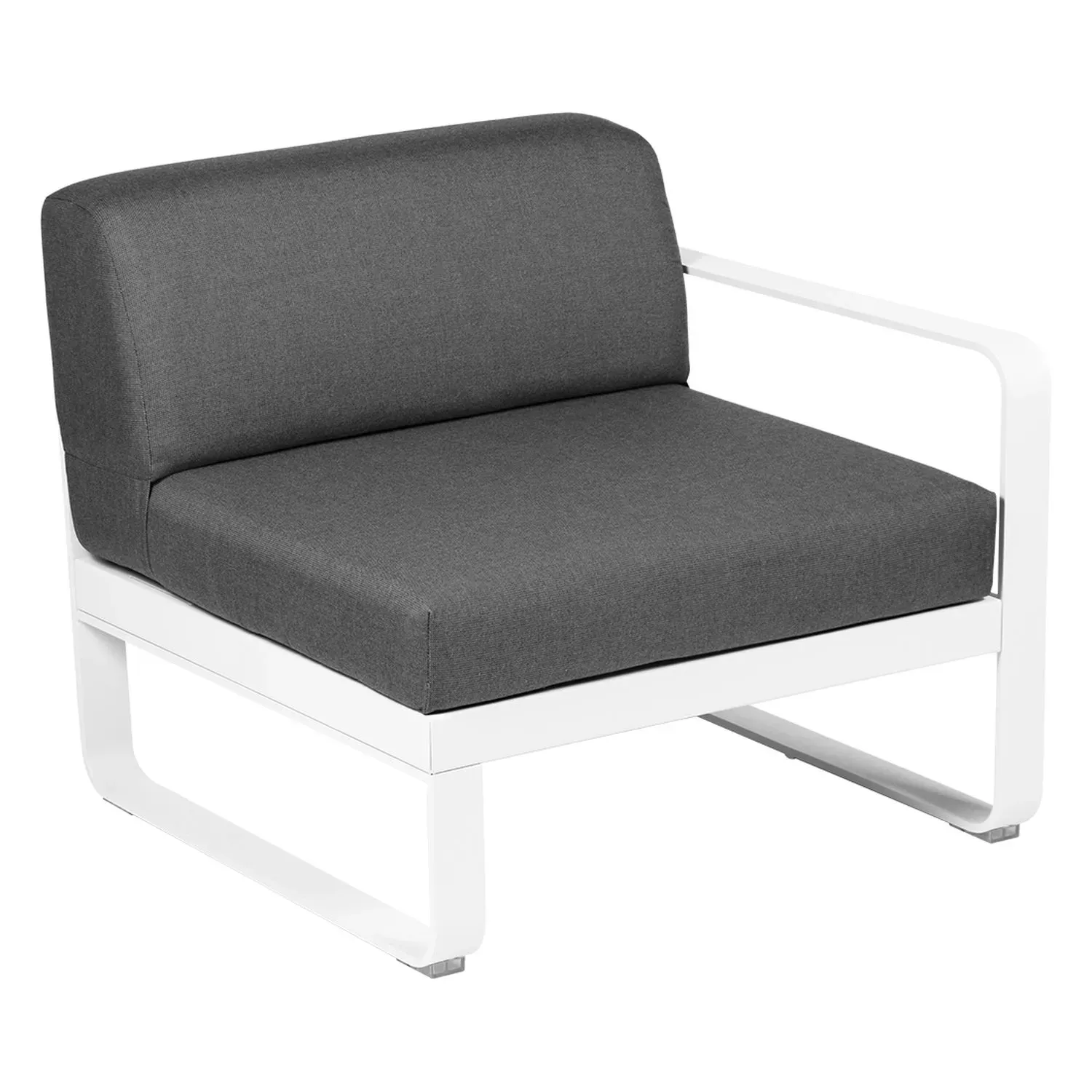 Fermob Fauteuil modulable droite BELLEVIE - 01 blanc coton - gris graphite