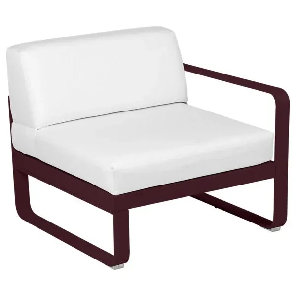 Fermob Fauteuil modulable droite BELLEVIE - B9 cerise noire - blanc grisé