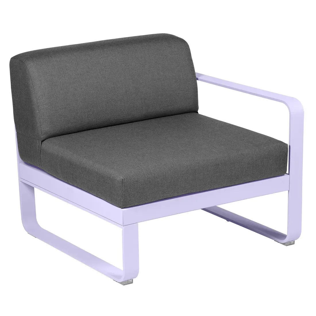 Fermob Fauteuil modulable droite BELLEVIE - D1 Guimauve - gris graphite