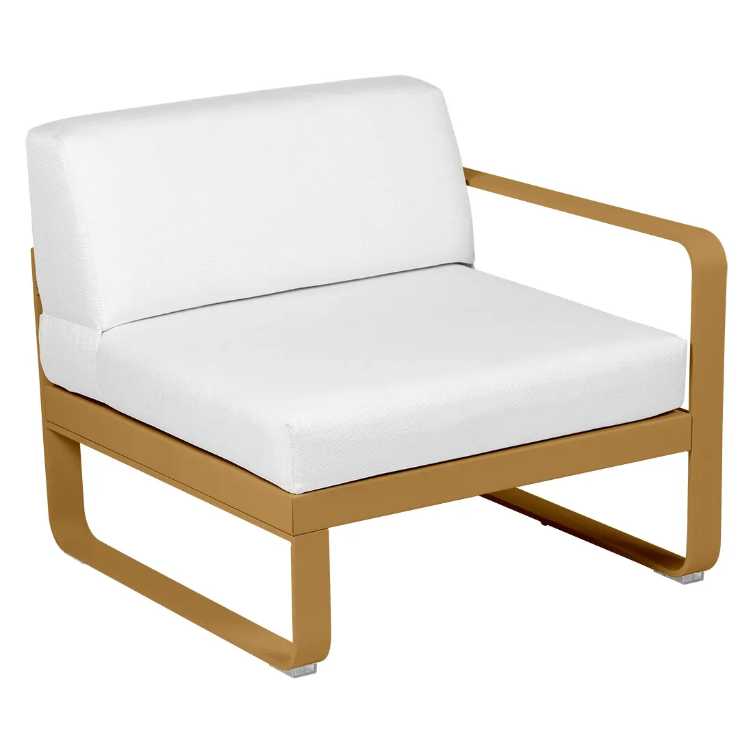 Fermob Fauteuil modulable droite BELLEVIE - D2 Pain d'épices - blanc grisé