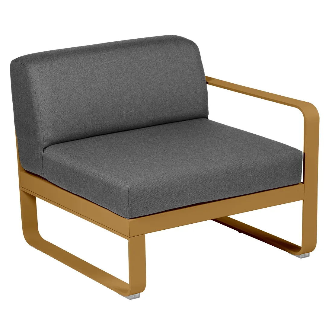 Fermob Fauteuil modulable droite BELLEVIE - D2 Pain d'épices - gris graphite