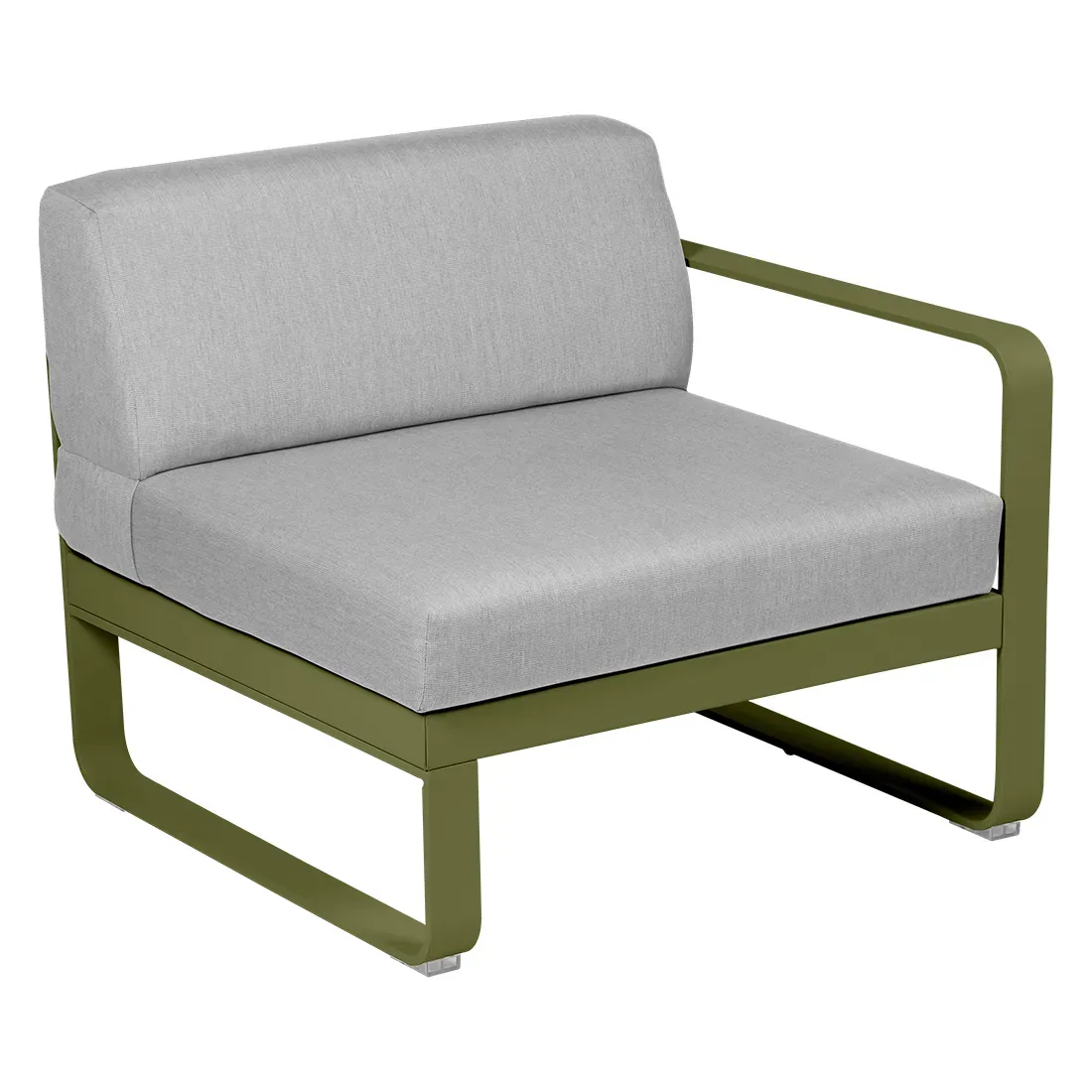 Fermob Fauteuil modulable droite BELLEVIE - D3 Pesto - gris flanelle