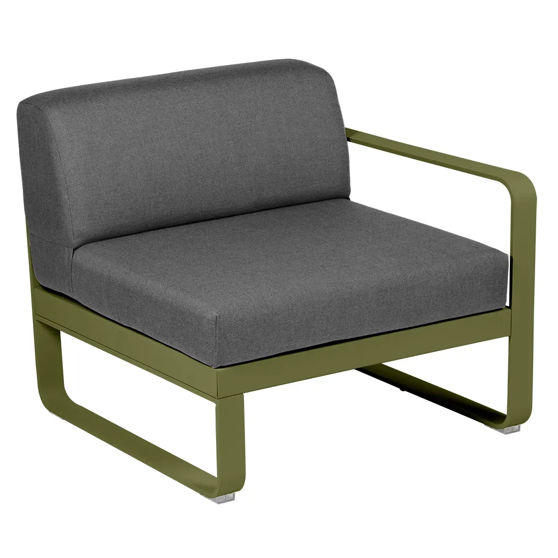 Fermob Fauteuil modulable droite BELLEVIE - D3 Pesto - gris graphite