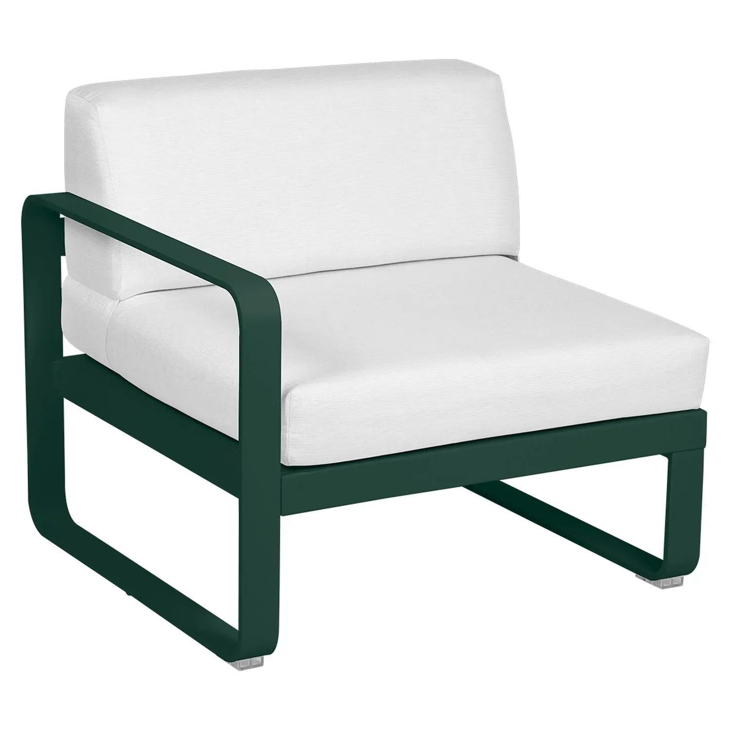 Fermob Fauteuil modulable gauche BELLEVIE - 02 vert cèdre - blanc grisé