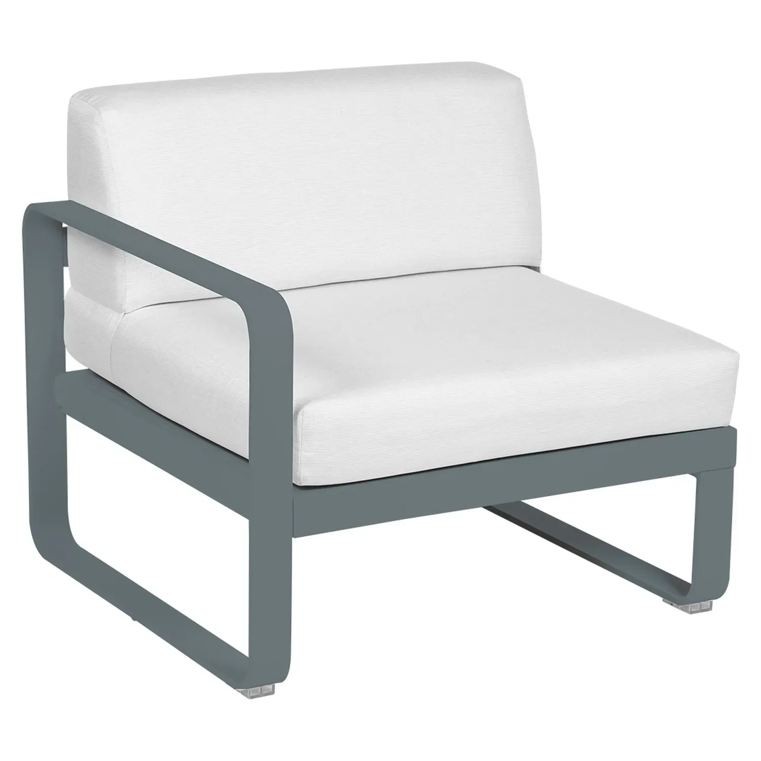 Fermob Fauteuil modulable gauche BELLEVIE - 26 gris orage - blanc grisé