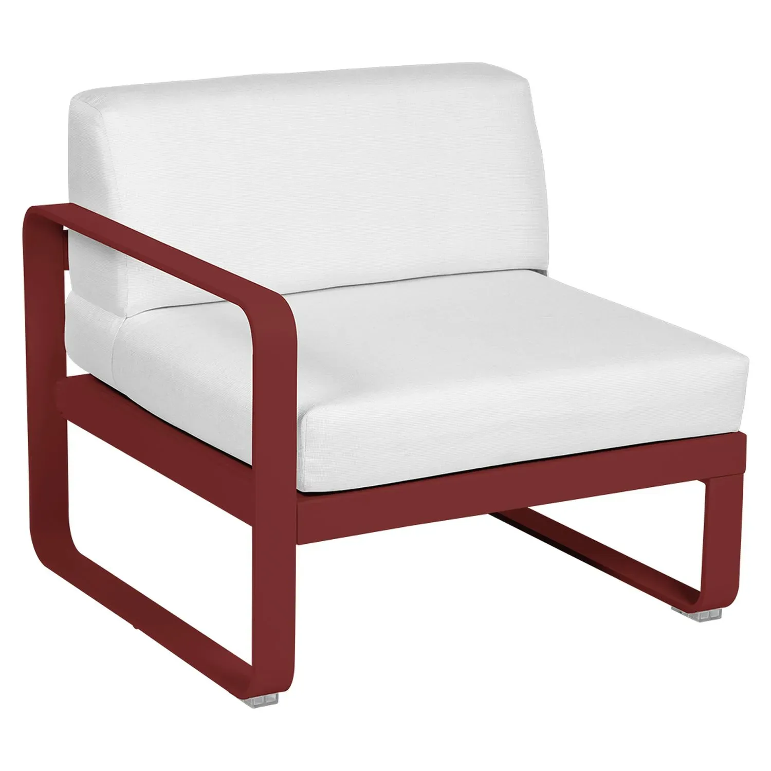 Fermob Fauteuil modulable gauche BELLEVIE - 43 piment - blanc grisé