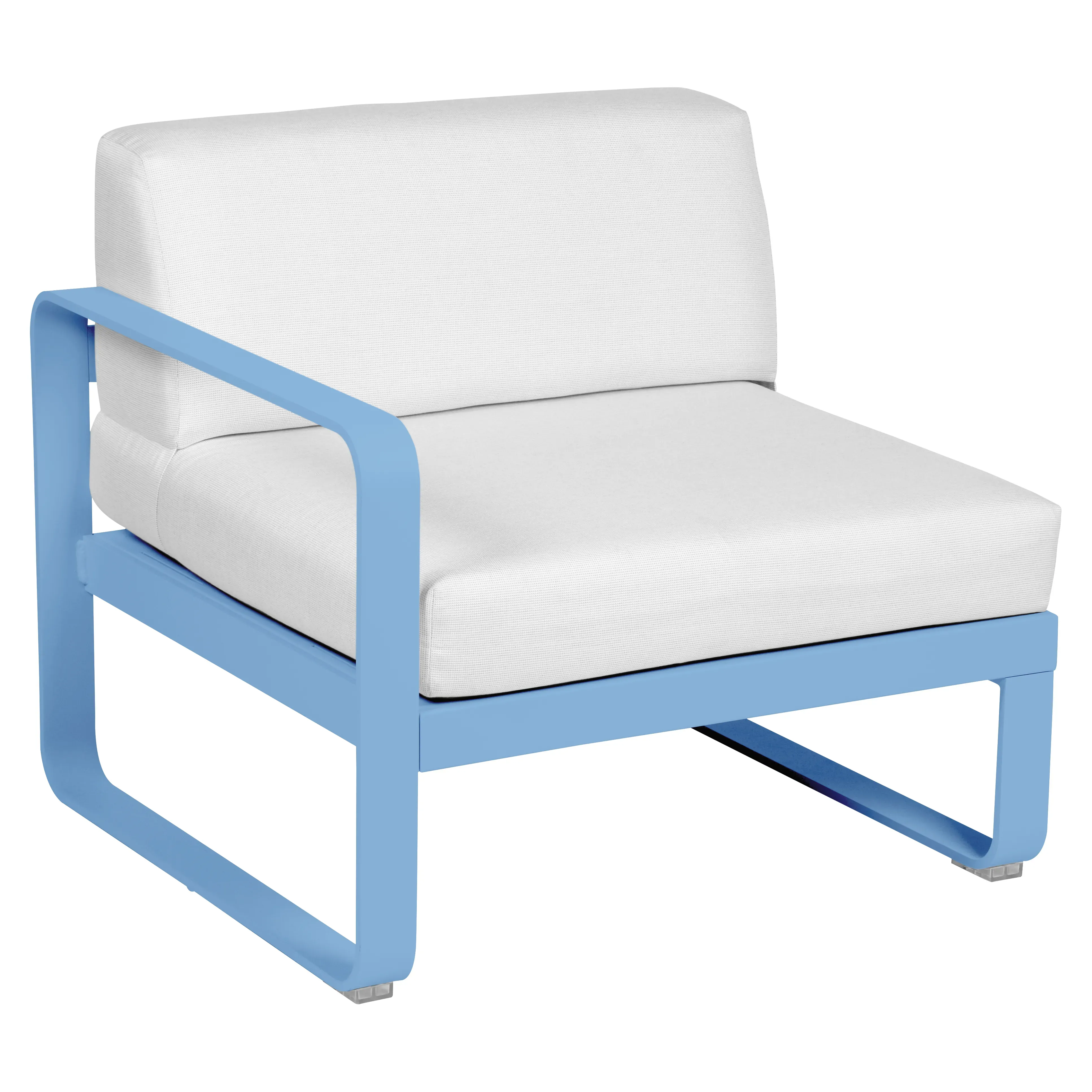 Fermob Fauteuil modulable gauche BELLEVIE - E1 bleu-maya - blanc grisé