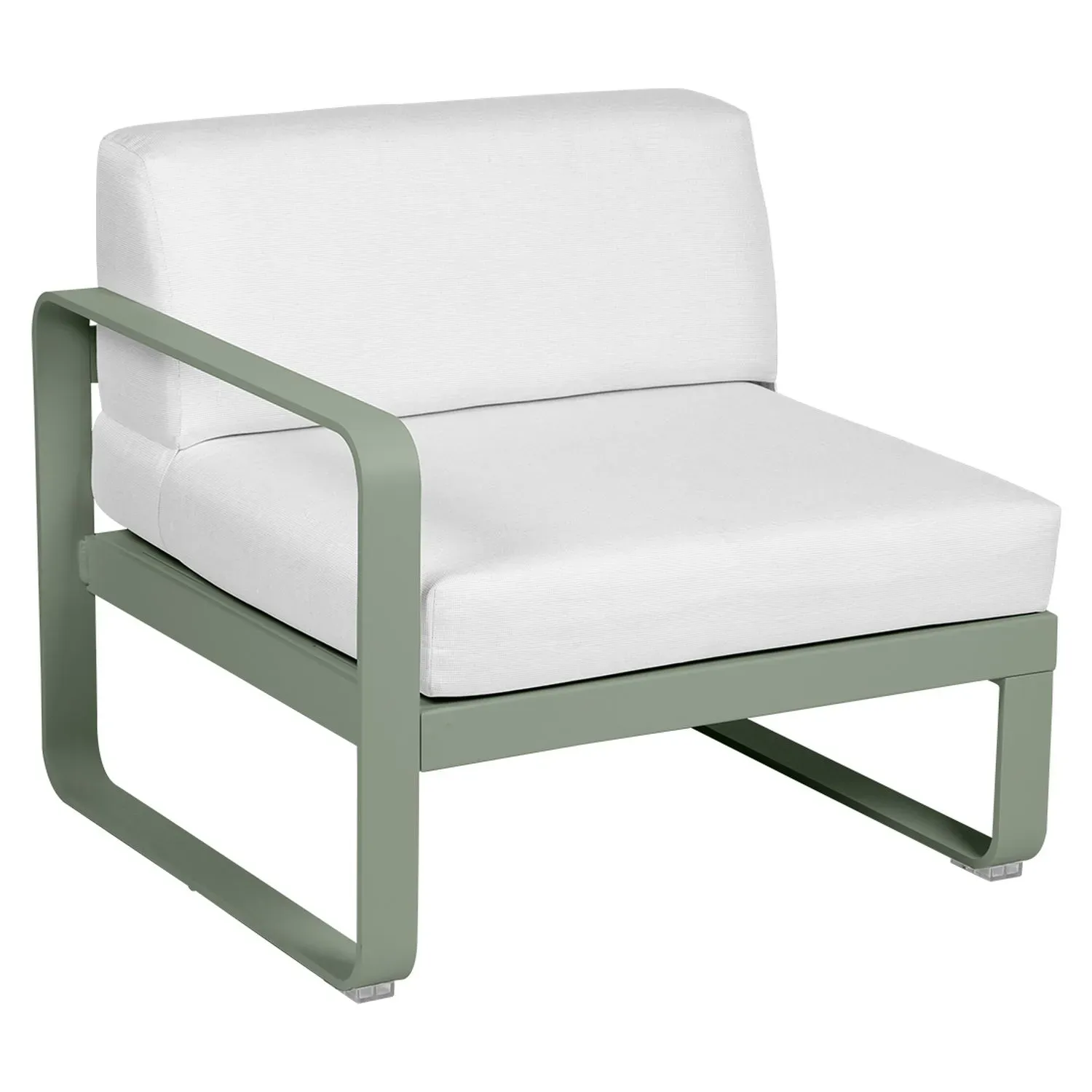 Fermob Fauteuil modulable gauche BELLEVIE - 82 cactus mat - blanc grisé