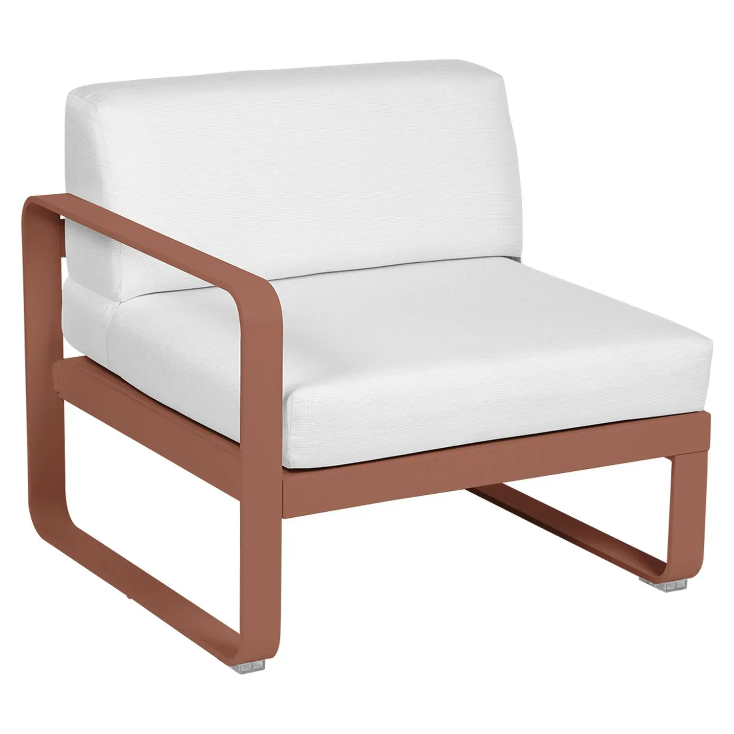 Fermob Fauteuil modulable gauche BELLEVIE - 20 ocre rouge - blanc grisé