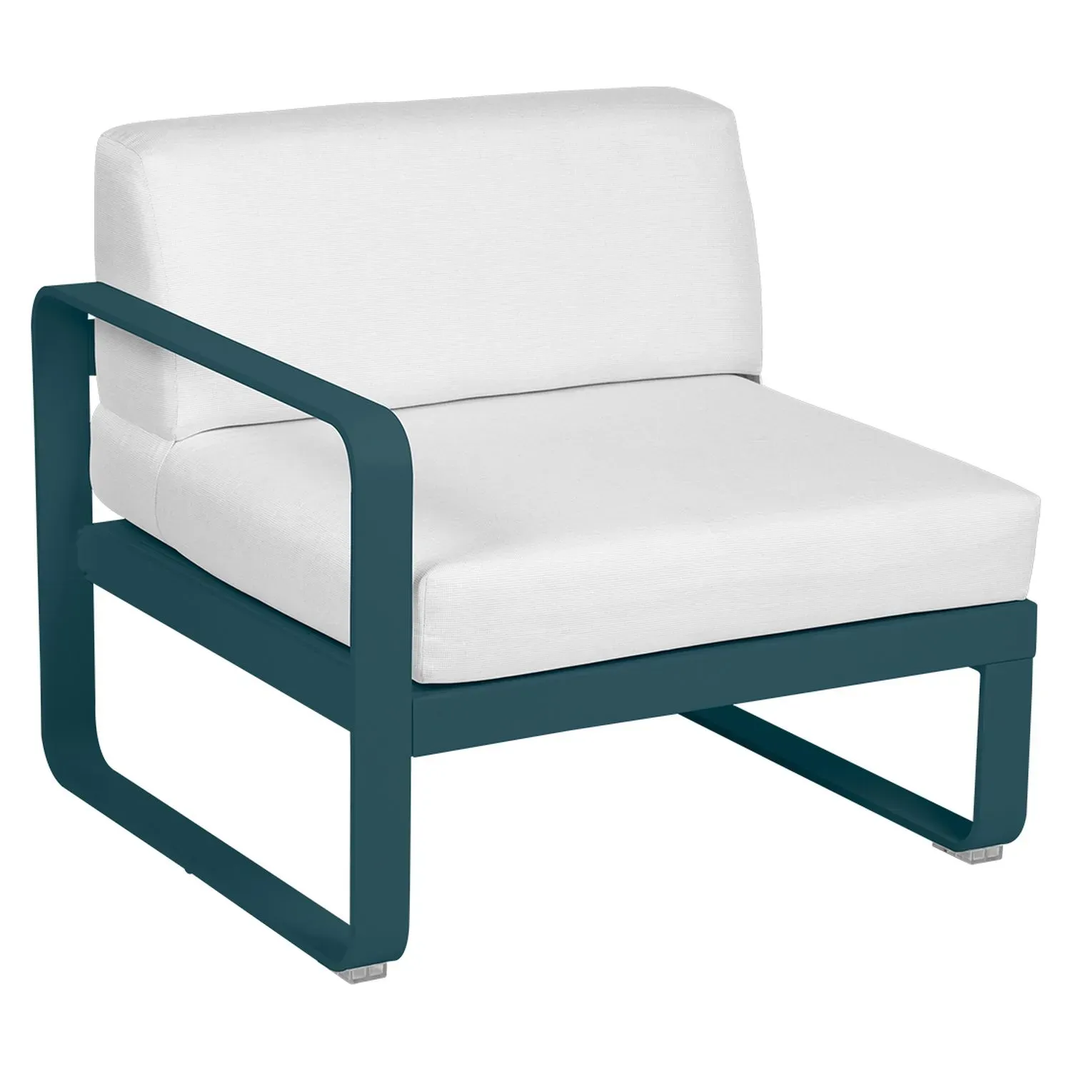 Fermob Fauteuil modulable gauche BELLEVIE - 21 bleu acapulco - blanc grisé