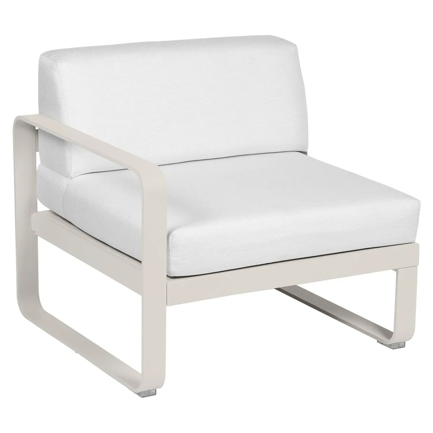 Fermob Fauteuil modulable gauche BELLEVIE - A5 gris argile - blanc grisé
