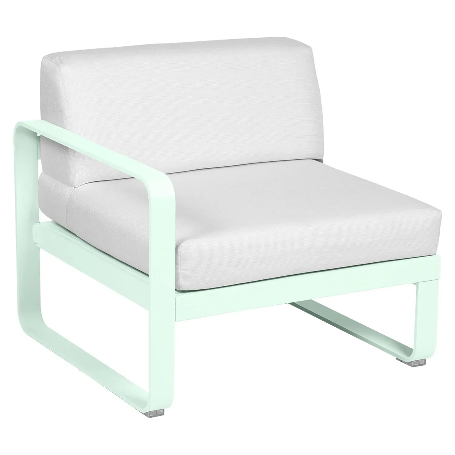 Fermob Fauteuil modulable gauche BELLEVIE - A7 menthe glaciale - blanc grisé