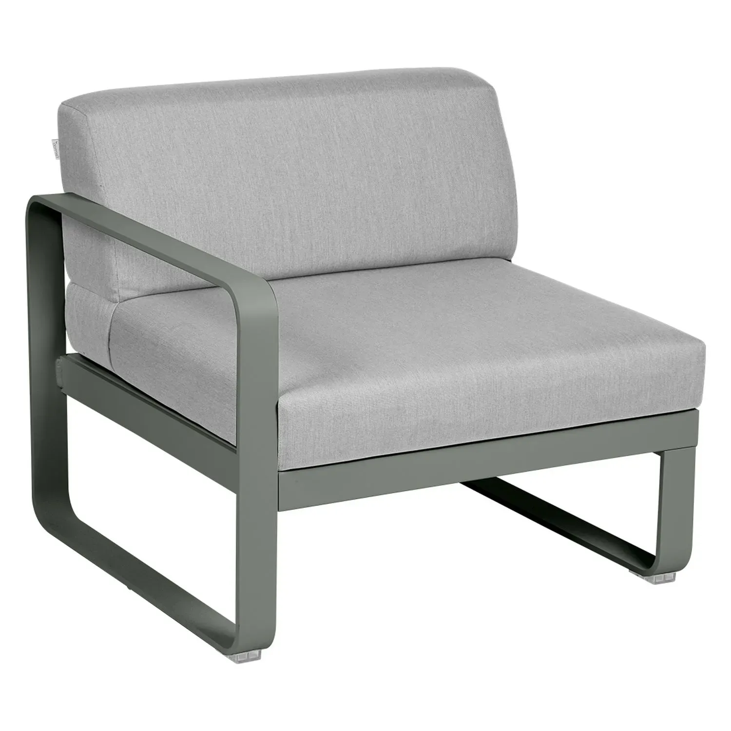 Fermob Fauteuil modulable gauche BELLEVIE - 48 romarin mat - gris flanelle