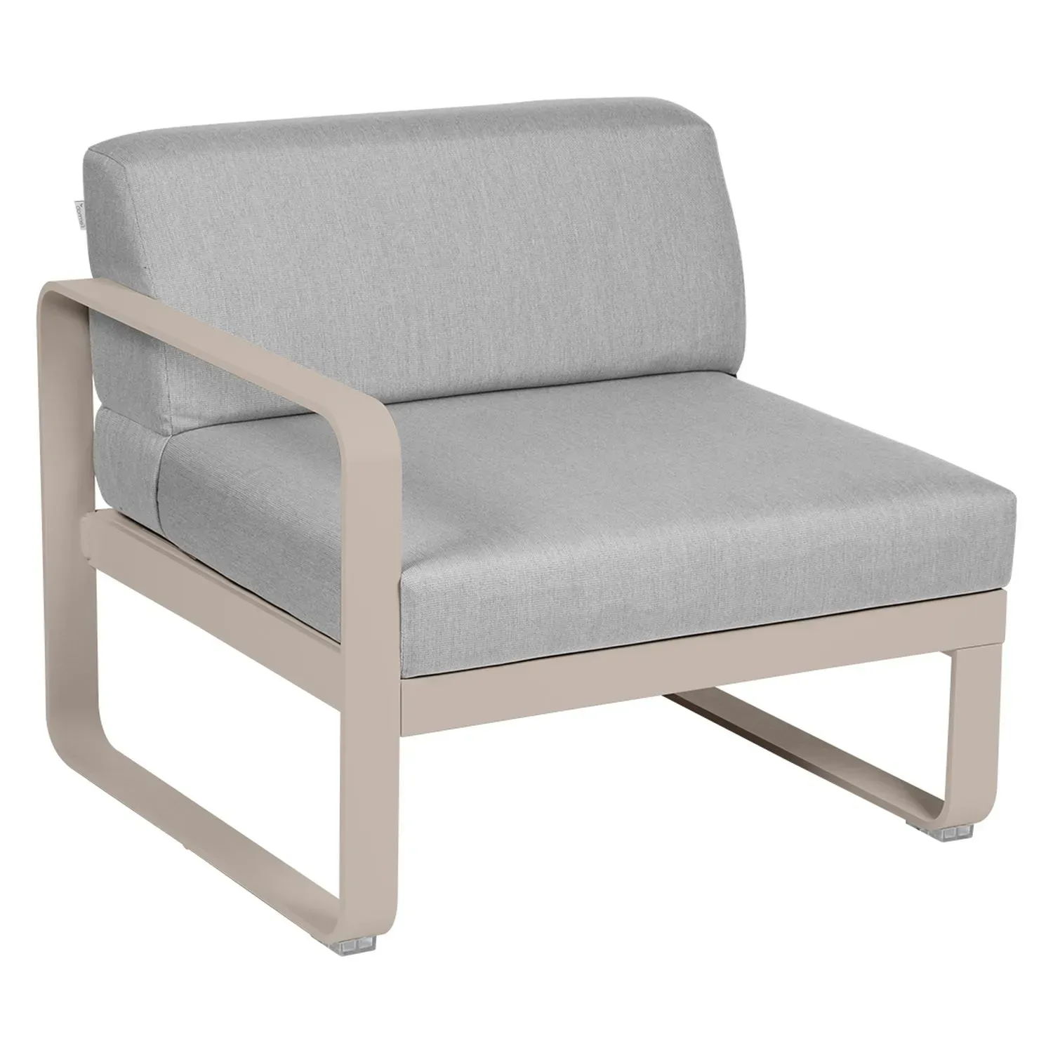 Fermob Fauteuil modulable gauche BELLEVIE - 14 muscade - gris flanelle