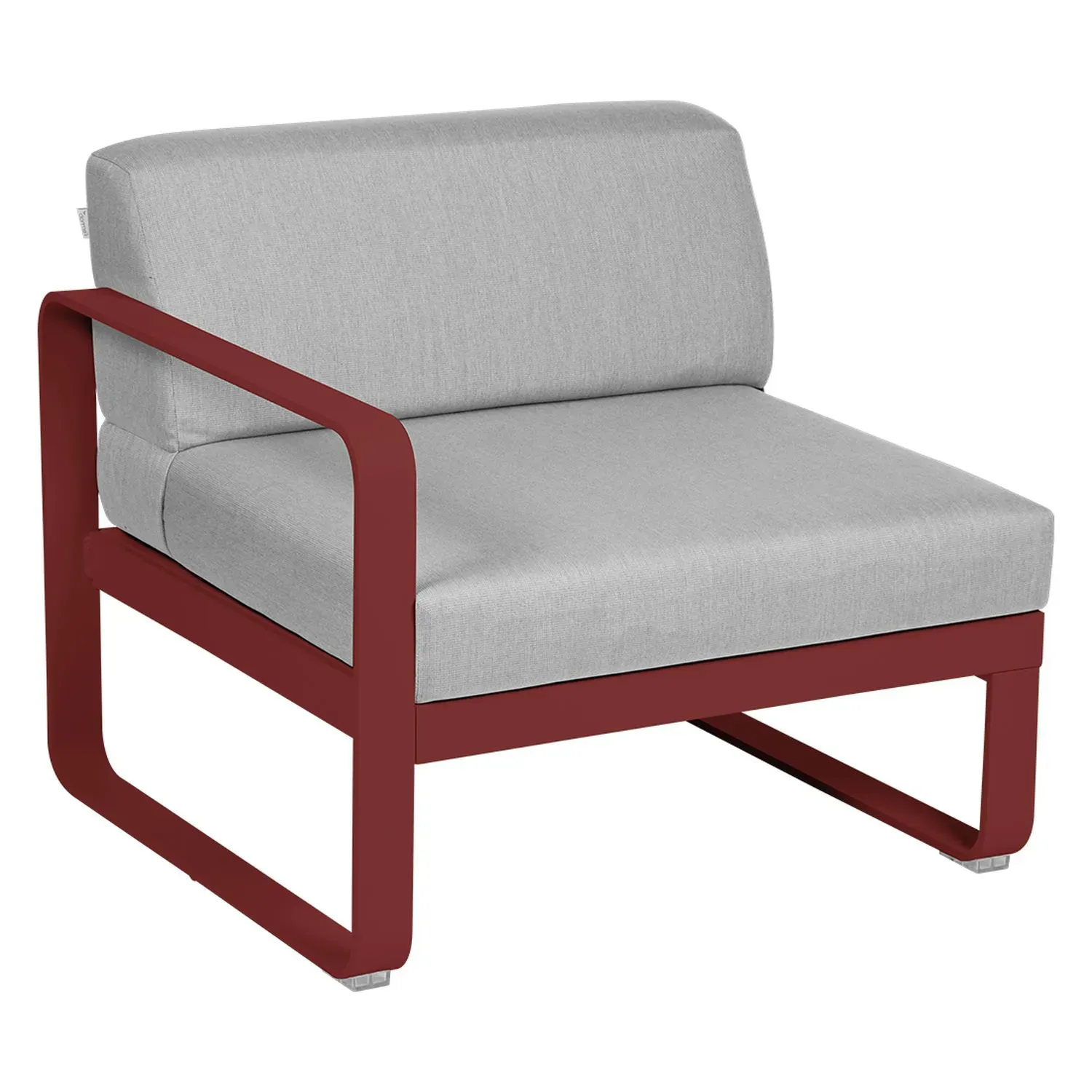 Fermob Fauteuil modulable gauche BELLEVIE - 43 piment - gris flanelle