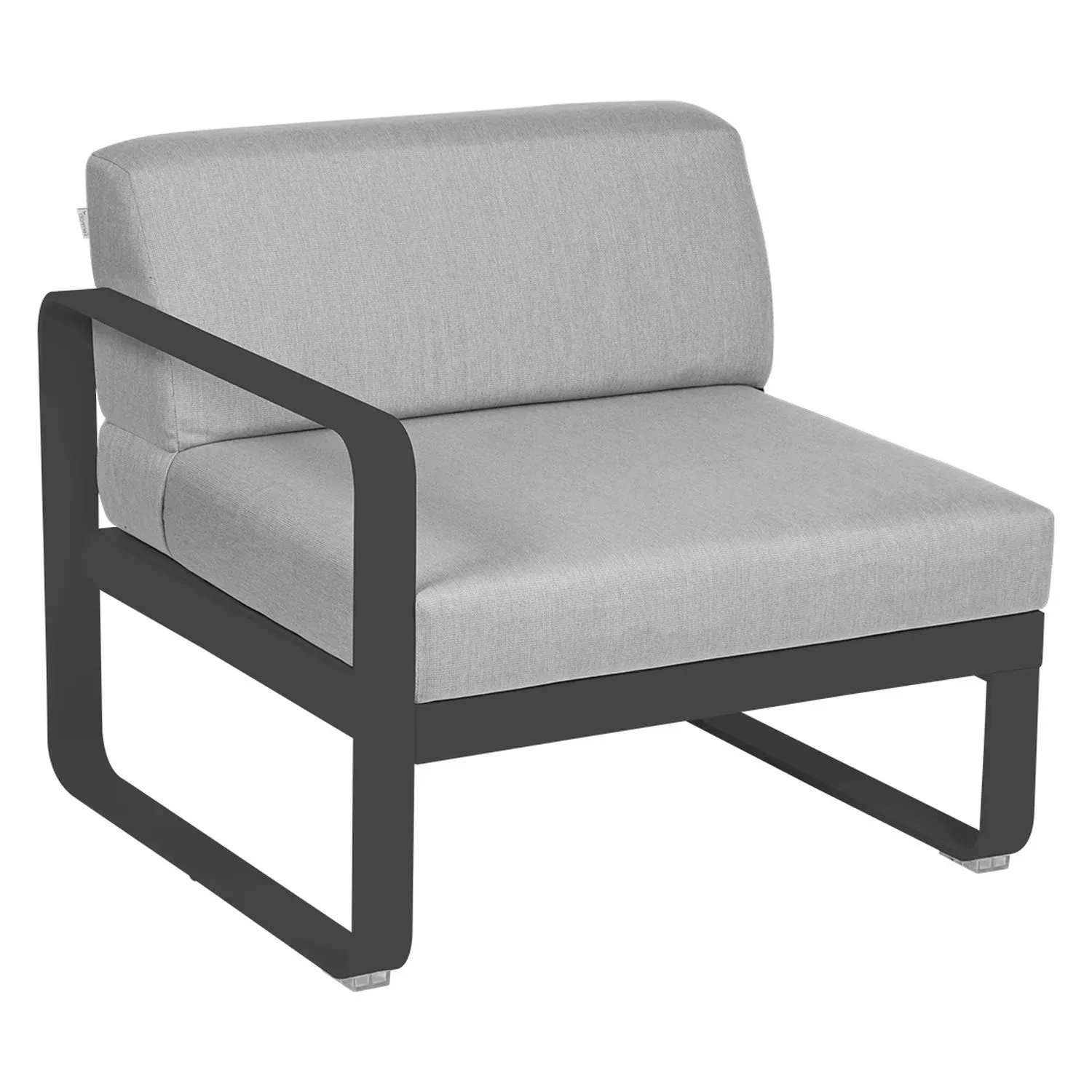 Fermob Fauteuil modulable gauche BELLEVIE - 47 anthracite mat - gris flanelle
