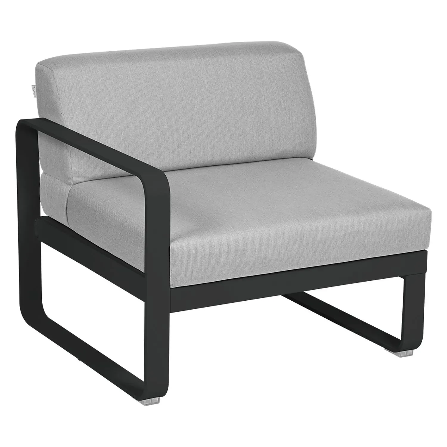 Fermob Fauteuil modulable gauche BELLEVIE - 42 réglisse - gris flanelle