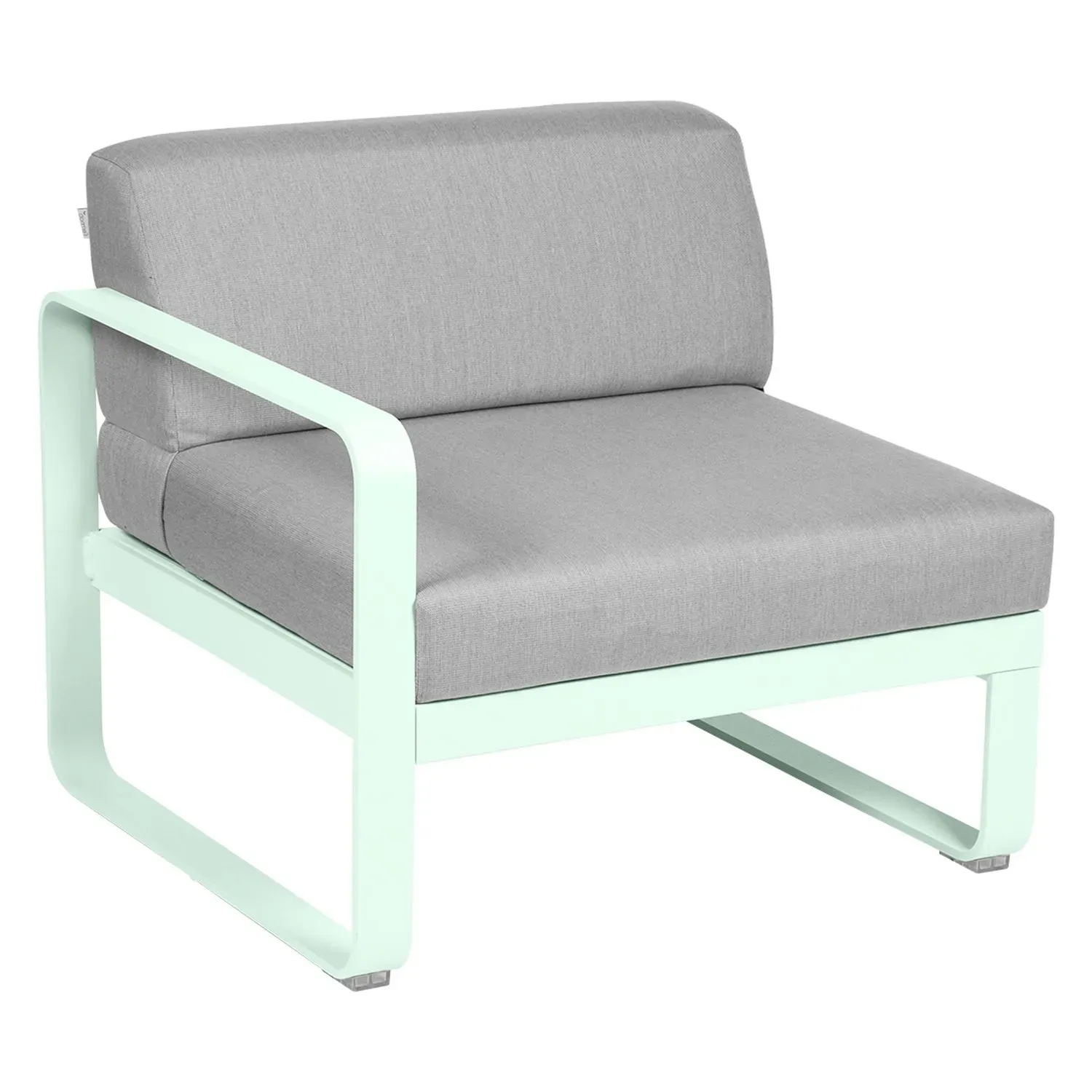 Fermob Fauteuil modulable gauche BELLEVIE - A7 menthe glaciale - gris flanelle