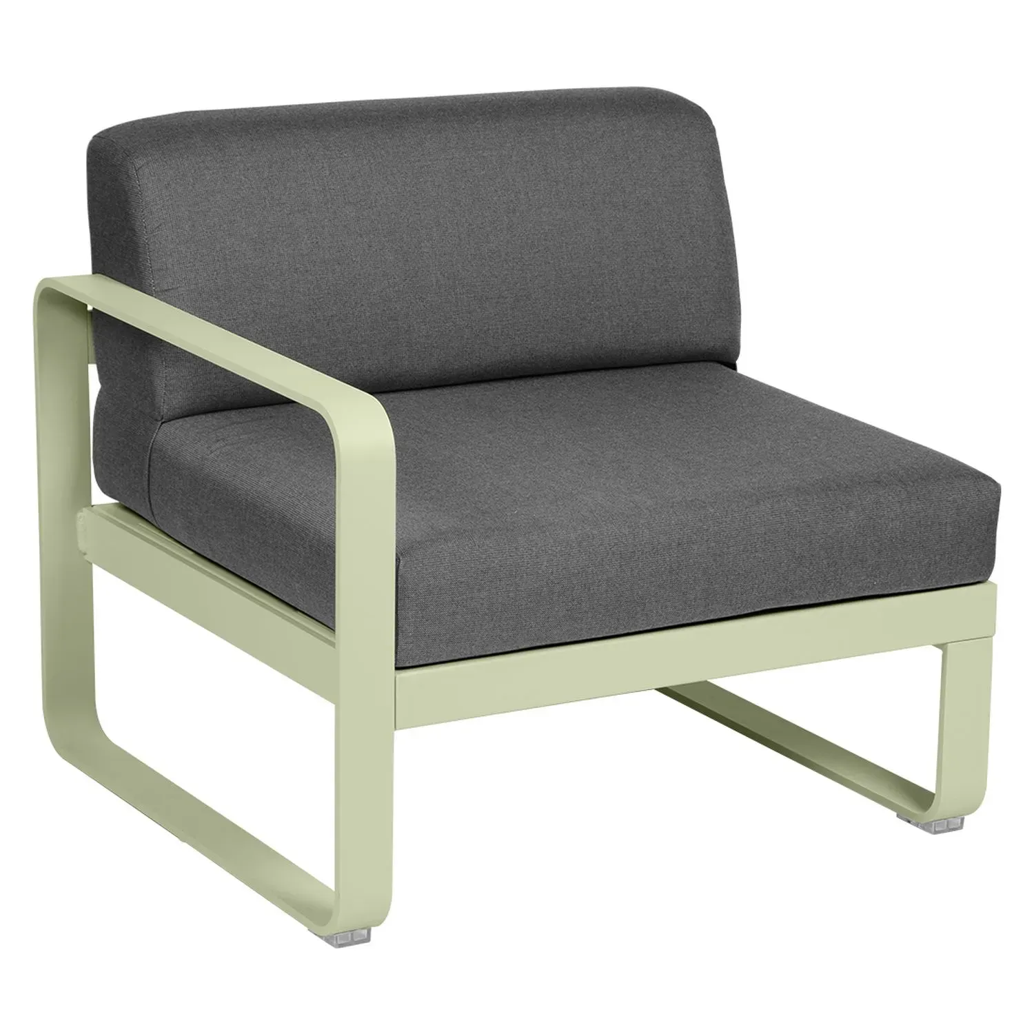 Fermob Fauteuil modulable gauche BELLEVIE - 65 vert tilleul - gris graphite
