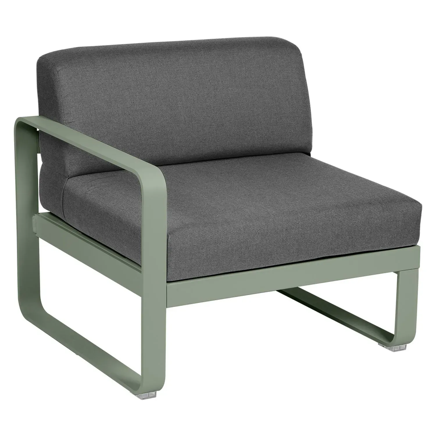 Fermob Fauteuil modulable gauche BELLEVIE - 82 cactus mat - gris graphite