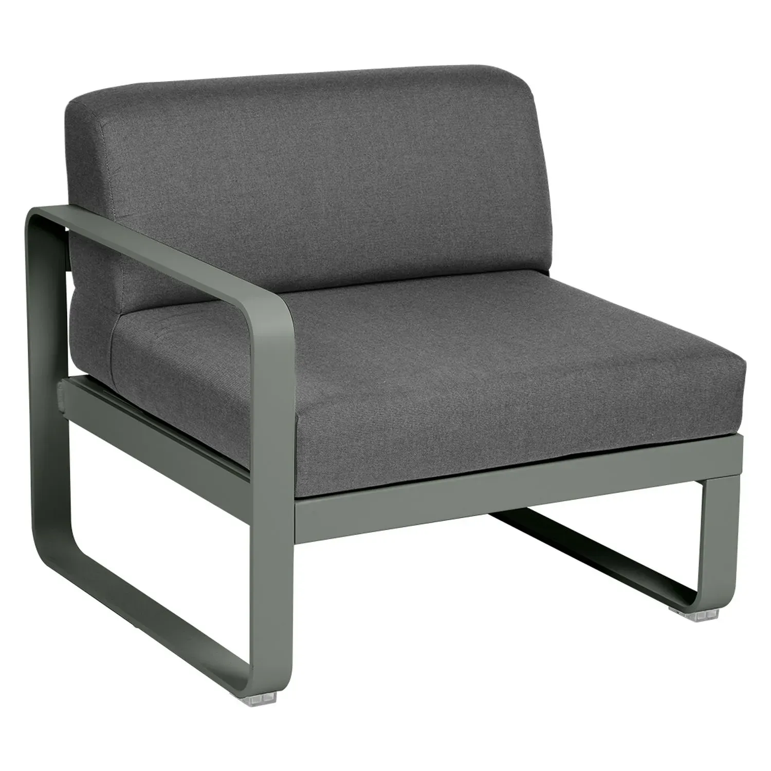 Fermob Fauteuil modulable gauche BELLEVIE - 48 romarin mat - gris graphite
