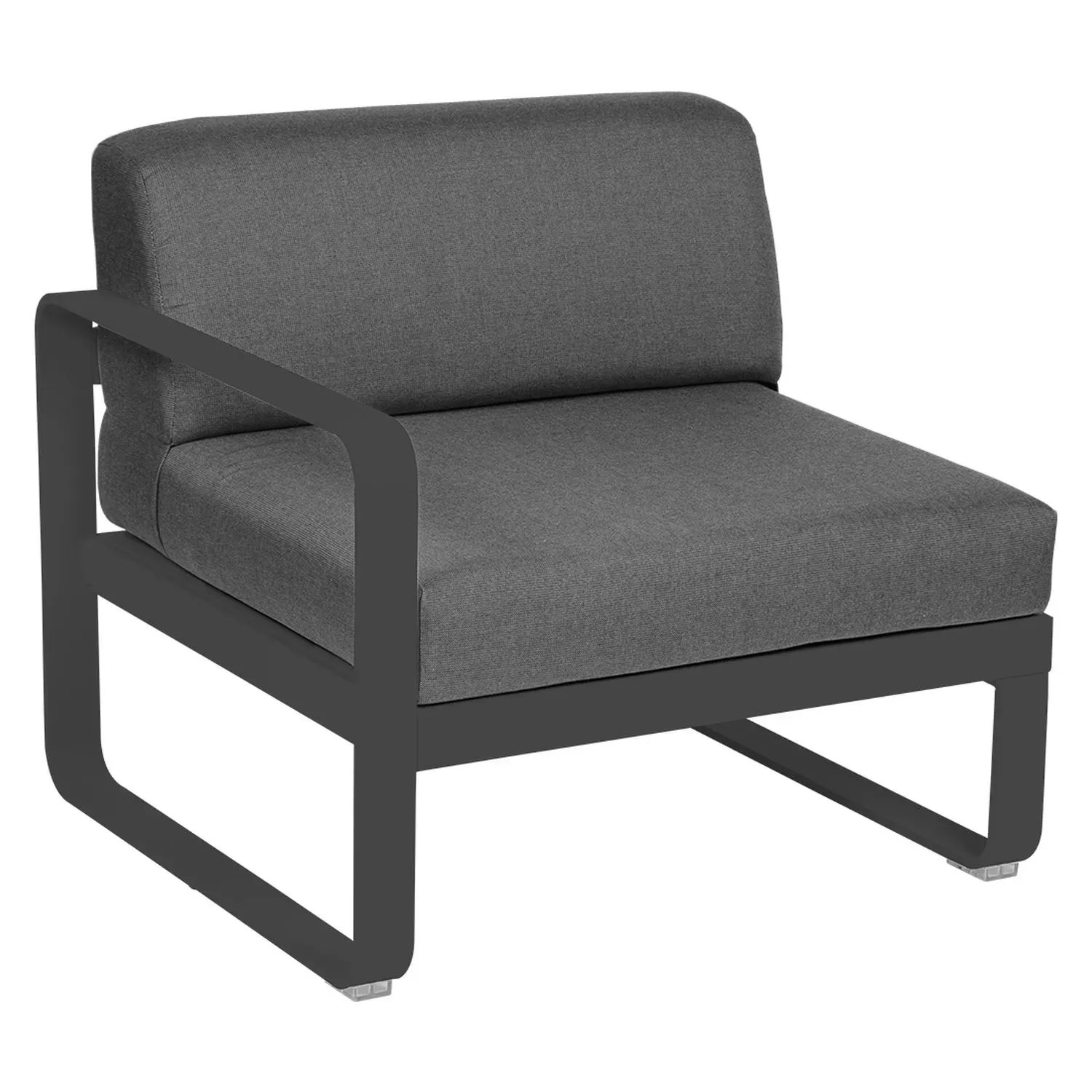 Fermob Fauteuil modulable gauche BELLEVIE - 47 anthracite mat - gris graphite
