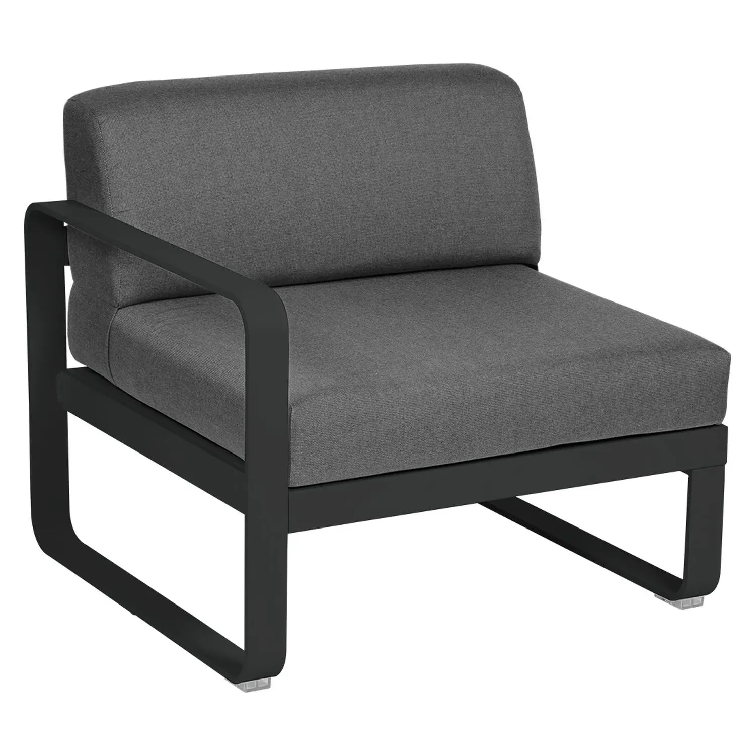 Fermob Fauteuil modulable gauche BELLEVIE - 42 réglisse - gris graphite