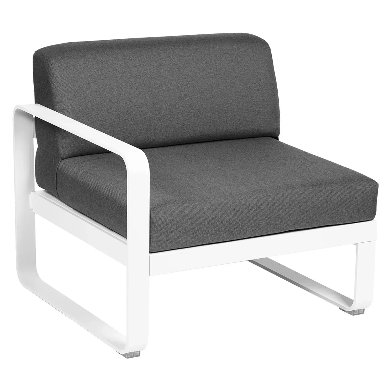 Fermob Fauteuil modulable gauche BELLEVIE - 01 blanc coton - gris graphite