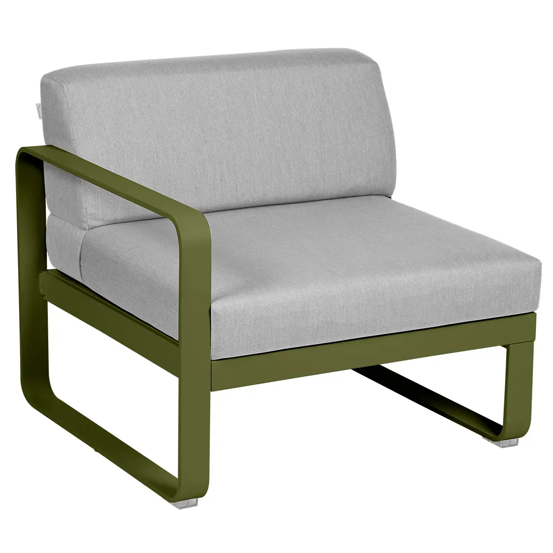 Fermob Fauteuil modulable gauche BELLEVIE - D3 Pesto - gris flanelle