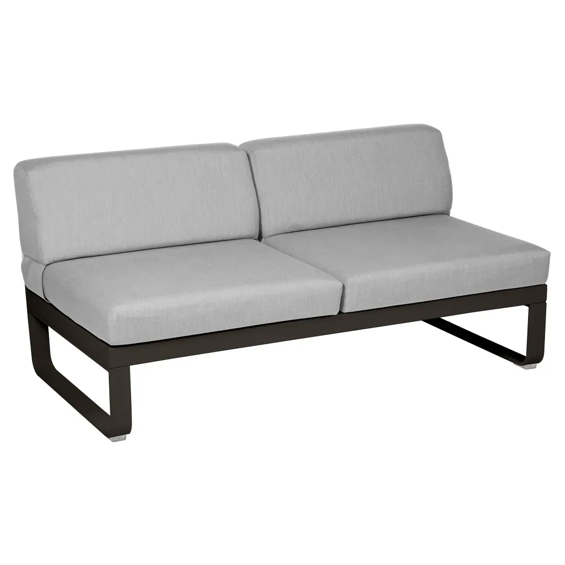 Fermob Canapé 2 places modulable centre BELLEVIE - E3 Tonka - gris flanelle