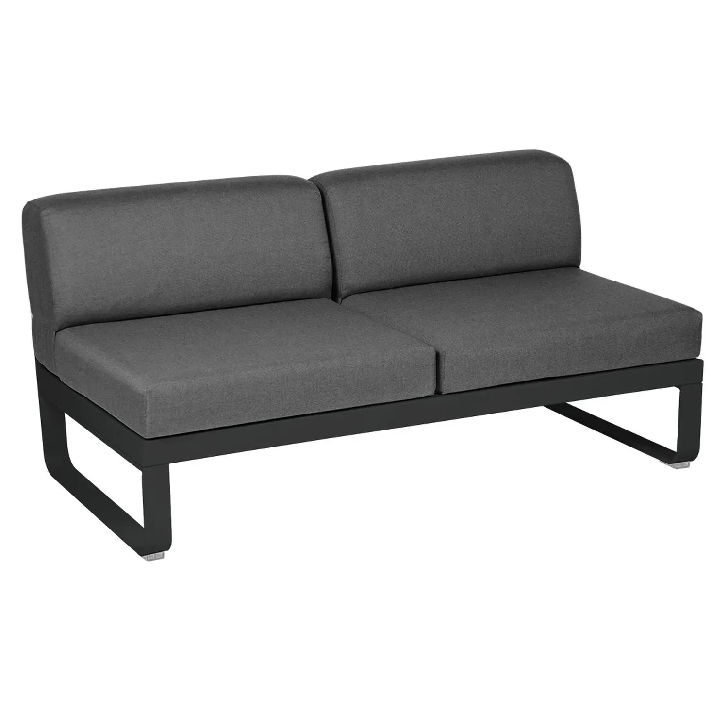 Fermob Canapé 2 places modulable centre BELLEVIE - 42 réglisse - gris graphite