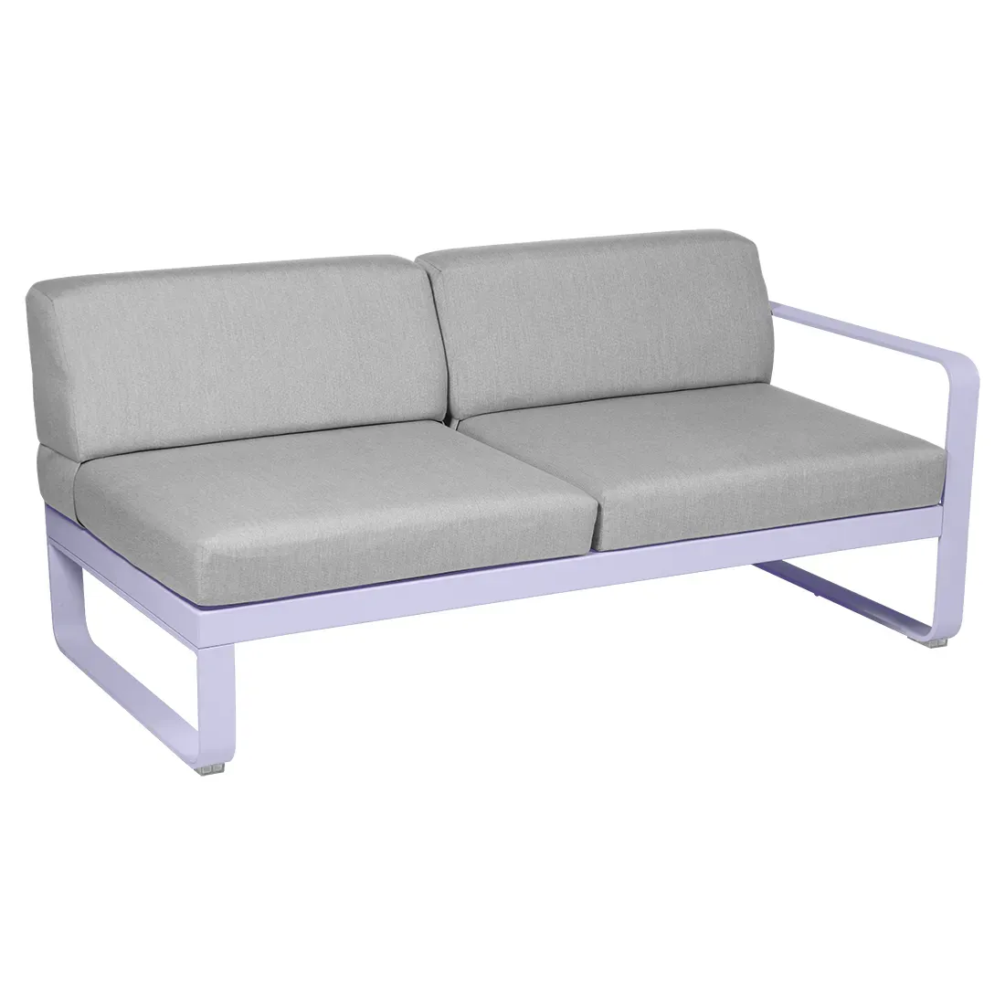 Fermob Canapé 2 places modulable droite BELLEVIE - D1 Guimauve - gris flanelle