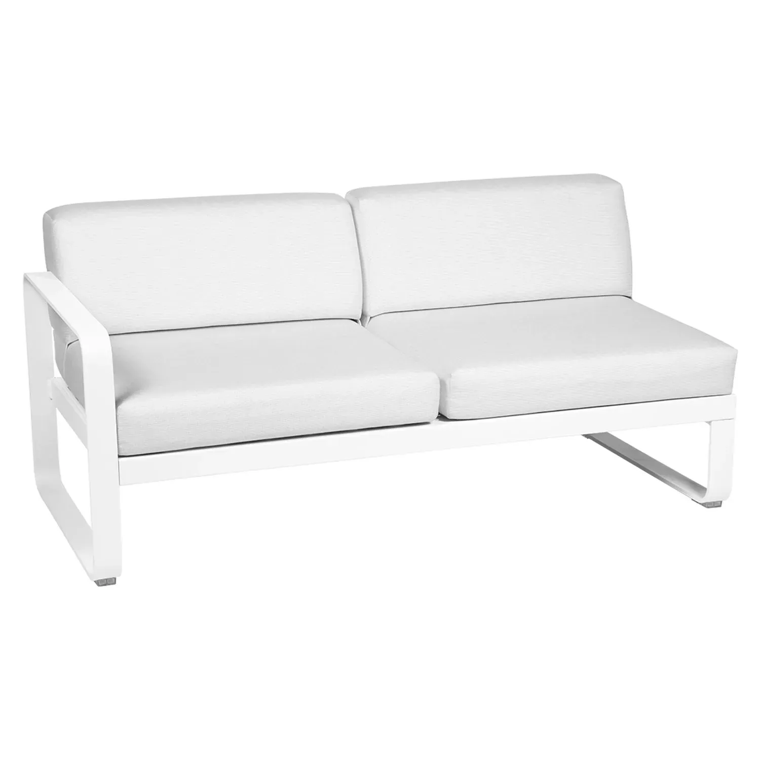 Fermob Canapé 2 places modulable gauche BELLEVIE - 01 blanc coton - blanc grisé