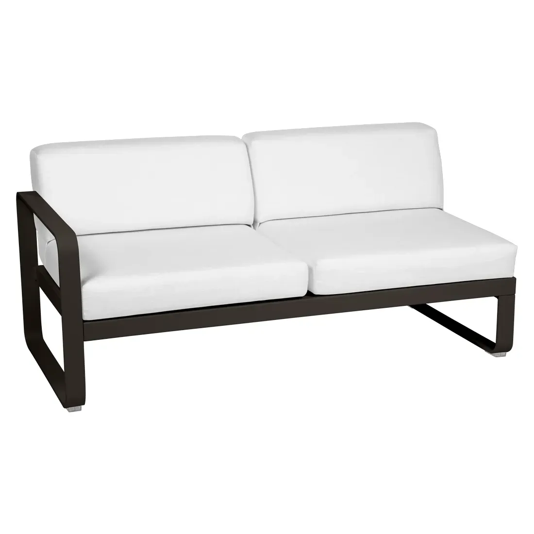 Fermob Canapé 2 places modulable gauche BELLEVIE - E3 Tonka - blanc grisé