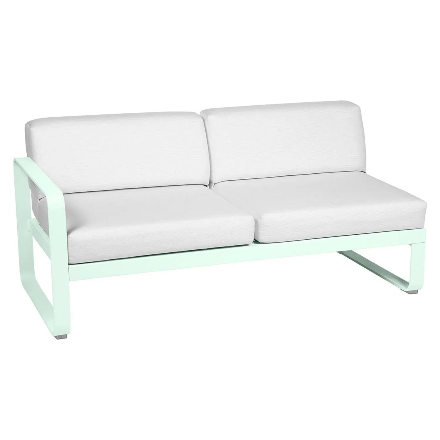 Fermob Canapé 2 places modulable gauche BELLEVIE - A7 menthe glaciale - blanc grisé