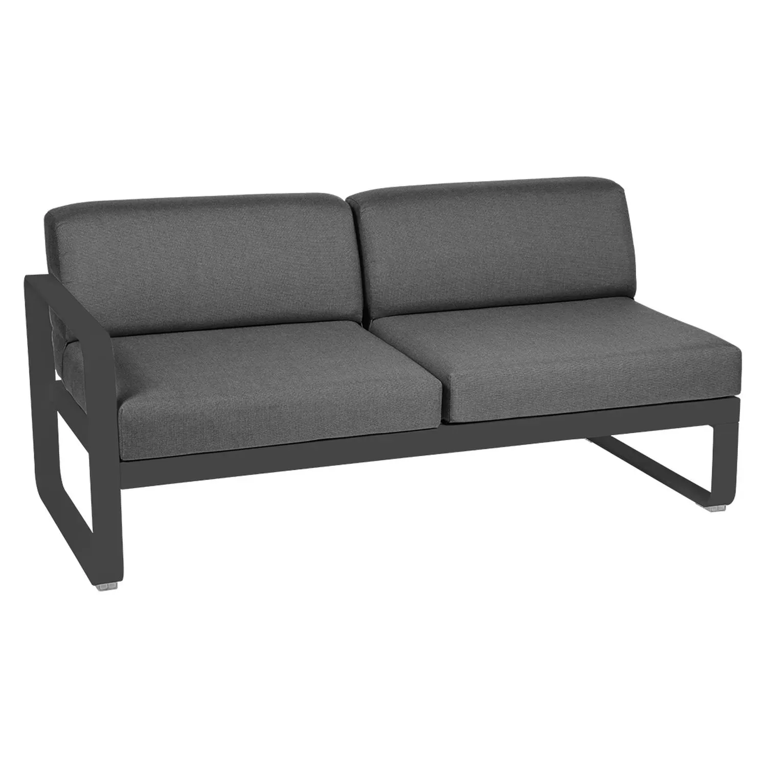 Fermob Canapé 2 places modulable gauche BELLEVIE - 47 anthracite mat - gris graphite