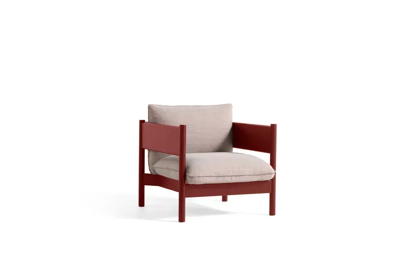 HAY Fauteuil Arbour Club - Atlas 621 - hêtre, verni rouge