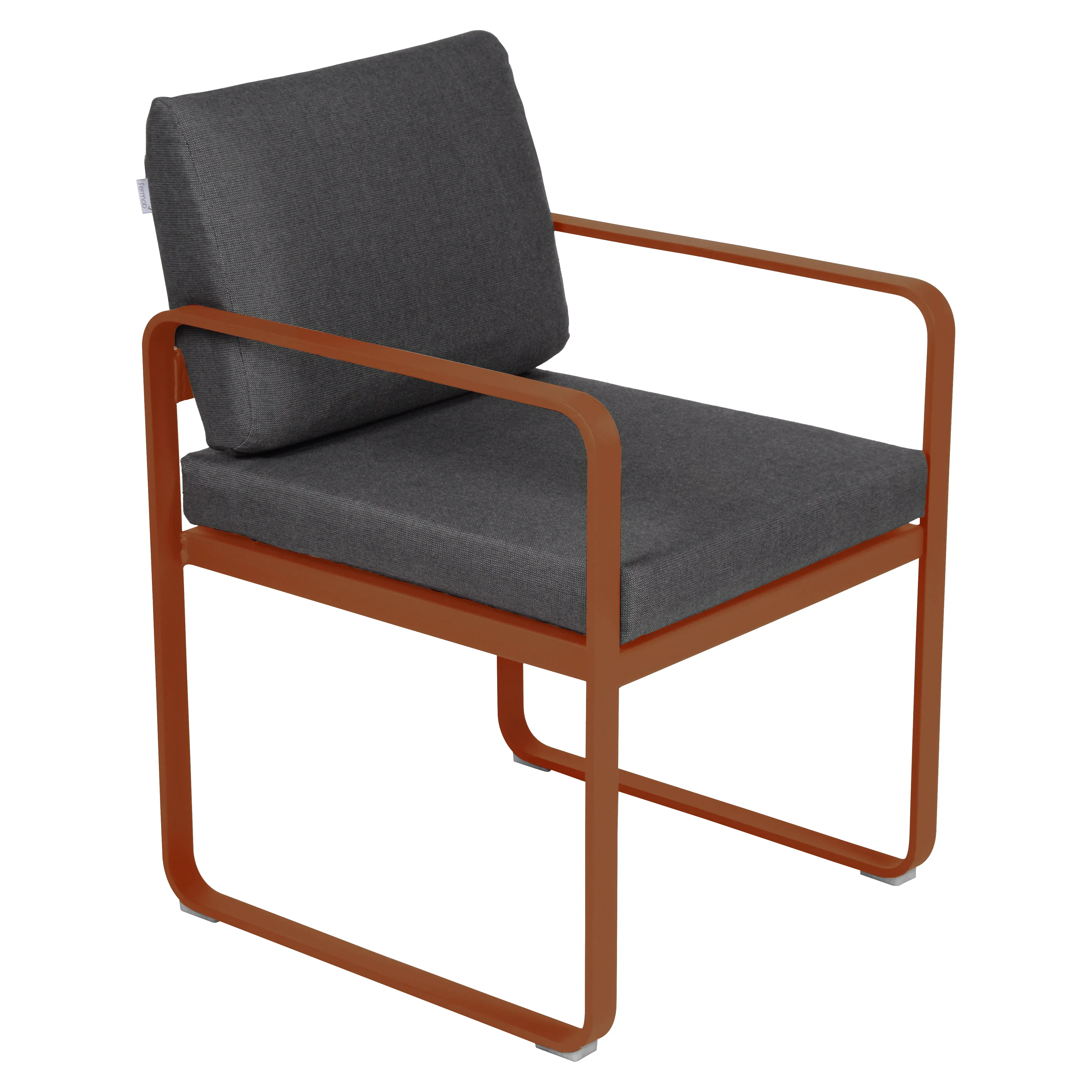 Fermob Fauteuil repas BELLEVIE - E2 orange confite - gris graphite